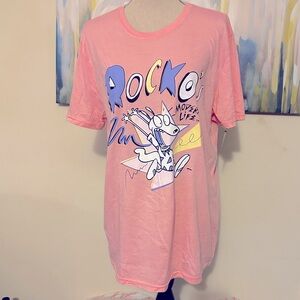 NWT Hybrid apparel tee L pink graphic short sleeves